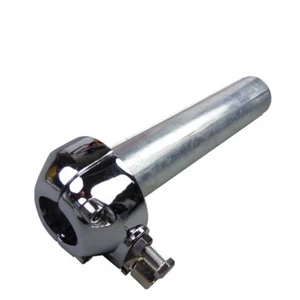 Chrom Motorrad Gasgriff Klemme für 22 mm Lenker Metall Drehhülse Einfachzug - Afbeelding 1 van 2