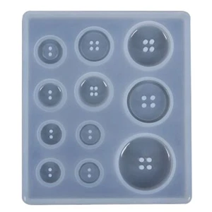 DIY Silicone Mold Resin Button Handmade Resin Mold with Hole Pendant Button Clay - Picture 1 of 6