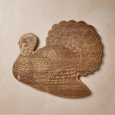 John Derian X Target  Threshold Thanksgiving Wood Turkey Serving Board 2023 - Image 1 of 4