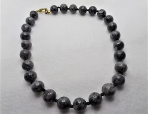 Larvikit Edelstein Perlen Halskette - Bild 1 von 2