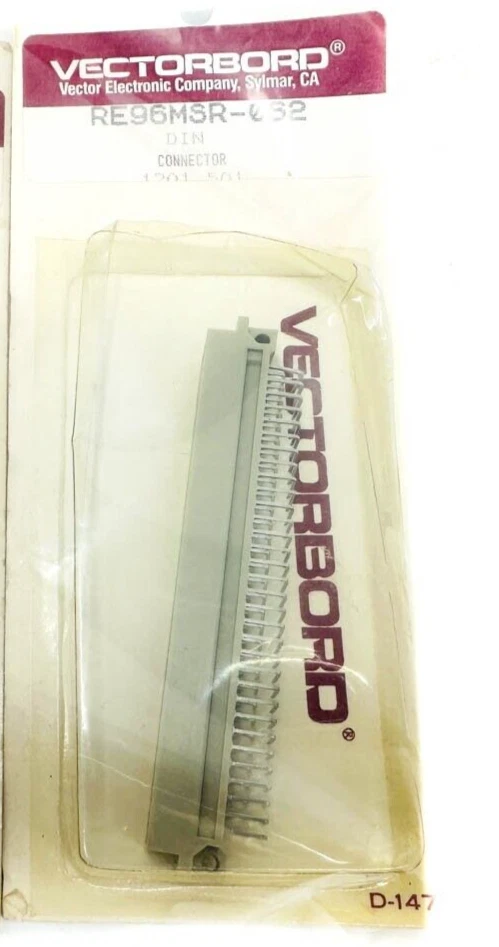 Vector Electronics RE96MSR-062 DIN Connector 96 Position Right Angle Male Pins - Image 1 of 4