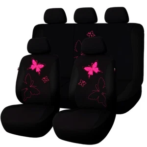Universal Car Seat Covers Protectors Front & Rear Split 40/60 60/40 Butterfly - Picture 1 of 13
