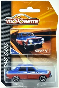 Majorette Renault 12 Blue Red / White Stripes 1:53 (3") 210C Package with Card - Picture 1 of 4