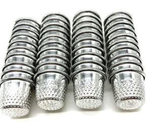 40Pcs Silver Sewing Thimbles Sewing Quilting Metal Thimbles DIY Craft Finger - Picture 1 of 4