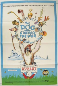 DOG WHO STOPPED THE WAR / RUPERT THE BEAR FROG SONG (1984) One Sheet Film Poster - Afbeelding 1 van 1