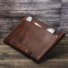 Crazy Horse Oil Leather Zipper Laptop Prrotective Sleeve