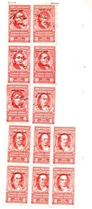 RARE STOCK TRANSFER w 12 BEAUTIFUL SIGNED US REVENU STAMPS 7 x $2/2 x $5/3 x $10 - Picture 1 of 2