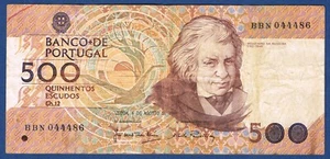 PORTUGAL.500 ESCUDOS Pick n° 180.b du 4 aout 1988 en TB n° BBN 044486 - Bild 1 von 2