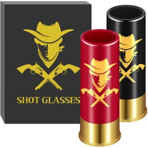 12GA kleine Kugel Shot Tassen für Whiskey Tequila Wodka Schnaps Cowboy Muster Geschenk - Bild 1 von 18