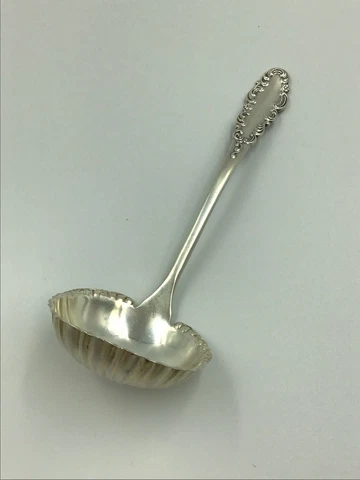R. Blackinton & Co BLS7 Antique 1900 Sterling Silver Cream Sauce Ladle Cover