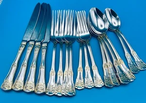 18 Stck. Royal Albert COUNTRY ROSES GOLD AKZENT Löffel Gabeln Konvolut 18/10 - Bild 1 von 18