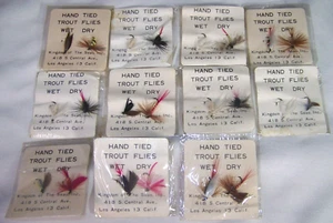 LOT 11 PACKAGES KINGDOM of the SEAS TROUT FLIES FLY FISHING SEALED 22 FLIES - Picture 1 of 5