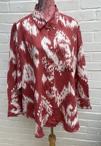 Nuova camicetta M&S puro lino UK 20 Siena bianca camicia manica lunga top estate - Foto 1 di 8