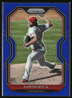 2021 Panini Prizm #147 Aaron Nola Blue Prizm - Image 1 of 2
