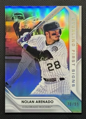 2020 Bowman Sterling - Sterling First Signs Nolan Arenado #SFS-NA /99 - Image 1 of 3