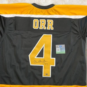 BOBBY ORR #4 SIGNED Boston Bruins Jersey COA Hockey Autograph Holo - Picture 1 of 9