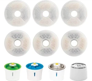 6x Filtros de Repuesto de Fuente de Agua para Mascotas para Catit Gato Perro Beber Flor - Imagen 1 de 8