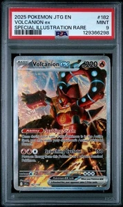 2025 POKEMON JTG EN-JOURNEY TOGETHER #182 VOLCANION EX PSA 9 - Picture 1 of 4