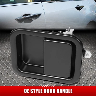 PARA JEEP CJ7 SCRAMBLER WRANGLER 81-95 NEGRO LISO PUERTA DELANTERA IZQUIERDA TIRADOR TIRADOR Foto 1 de 4