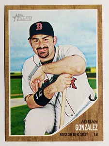 2011 Topps Heritage #437 Adrian Gonzalez SP - Foto 1 di 2