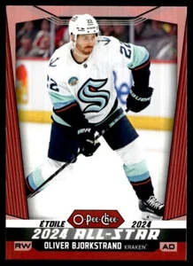 2024-25 O-Pee-Chee Red Border #520 Oliver Bjorkstrand AS - Picture 1 of 2