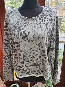 All Saints grey printed sloppy sweat top size S - Picture 1 of 3