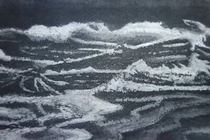 Aquatinta-Radierung „Brandung“, Originaldruck, signiert T. Ehmke, 2023 - Bild 1 von 4