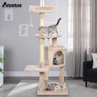 U 'KING Kratzbaum Katzenbaum Sisal Kletterbaum Katzenkratzbaum Katzen Spielbaum 112cm DE