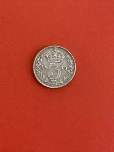 George V Silver 1919 Three pence /EF - Picture 1 of 5
