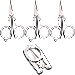 Stainless Steel Folding Portable Travel Scissors Foldable Paper String Craft Shr - Picture 1 of 12
