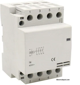 Contactor 4 Pole 120V Coil Lighting 50A, Inductive 20A 30A 40A 3Phase 110V HVAC - Picture 1 of 6