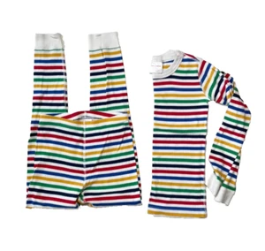 hanna andersson organic cotton pajamas set of 2 top and bottom striped - Picture 1 of 4