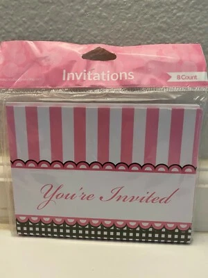 Sweet Baby Feet Pink Gatefold Baby Girl Shower Invitations 8 count - Image 1 of 2