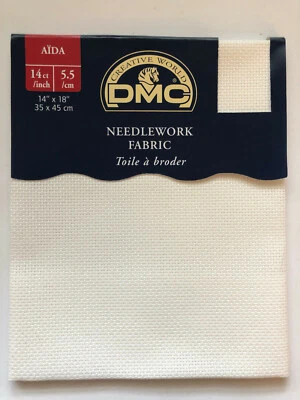 DMC 14 Count Cross Stitch Fabric Cream - 14"x 18" - NIB - Image 1 of 4