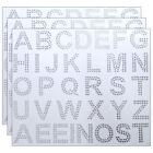 3 Sheets Rhinestone Stickers Acrylic Alphabet Numbers by Letter