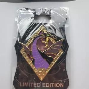 WDI Disney Sleeping Beauty 60th Anniversary Diamond Maleficent Dragon Pin 132698 - Picture 1 of 1