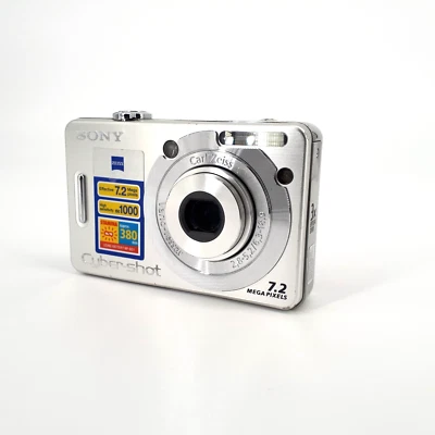 Sony Cyber-shot DSC-W55 7.2MP Digital Compact Camera For Parts Lens Error E6023 - Image 1 of 4