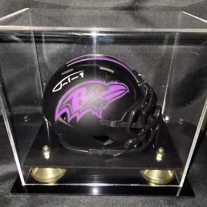 Justin Tucker Autographed Mini Helmet (JSA) - Picture 1 of 3