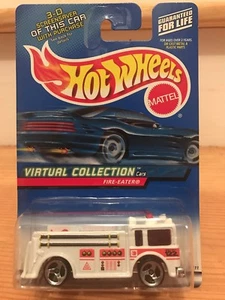 Hot Wheels Virtual Collection Fire-Eater White Collector #145 2000 fundido a presión - Imagen 1 de 6