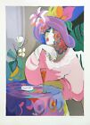 ISAAC MAIMON "CHAMPAGNE GIRL" 1990 | SIGNED SERIGRAPH | LARGE 42X30" | GALLART