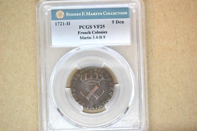 1721-H Sou, or 9 Deniers. La Rochelle Mint. Martin 3.4-B.9, W-11830.  PCGS VF-25 - Image 1 of 4