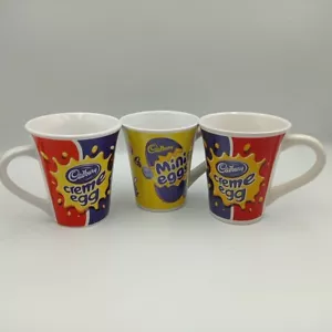 3 x Cadbury Creme Egg Cadbury Mini Eggs Ceramic Mugs Collectible Set Cups - Picture 1 of 8
