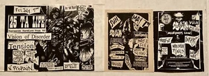 25 TA LIFE RARE VINTAGE 1995 3 SMALL FLYER LOT 5/7/95 5/13/95 7/6-7/95 NYC NYHC - Picture 1 of 2