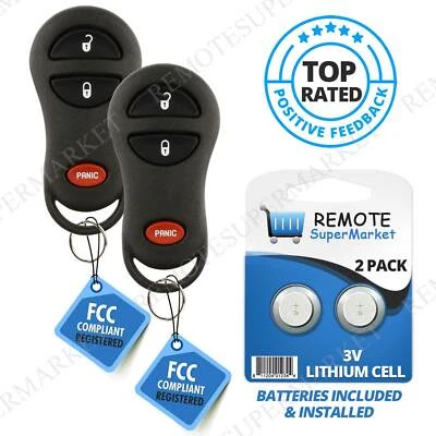 2 Replacement for 99-03 Chrysler Town and Country 01 Prowler Remote Car Key Fob - Изображение 1 из 4