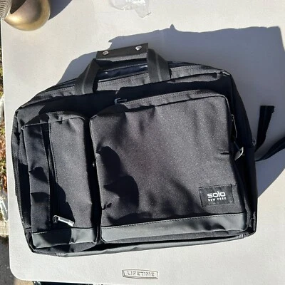 Solo New York Urbano Convertible Laptop Mochila Bolso Mensajero Acolchado 18x13 Foto 1 de 4