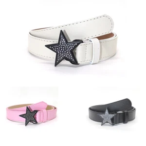 Belt 2000s Korean Fashion Grunge Buckle Women Jeans Y2k Rhinestone Kawaii Star - Picture 1 of 7