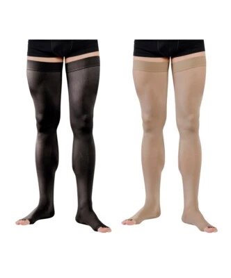 Zehenfreie Oberschenkelstrümpfe Kompressionsstrümpfe Klasse 1 18-21 mmHg 0403LUX - Bild 1 von 4