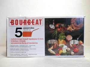 5 copper Pans interior nickel plated made in france BOURGEAT mauviel dehillerin - Picture 1 of 11
