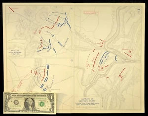 Capture of Harper's Ferry Map Sept 15th 1862 Stonewall Jackson Maryland Campaign - Picture 1 of 8