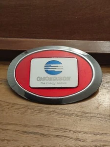 OHIO EDISON RED BELT BUCKLE - Picture 1 of 2
